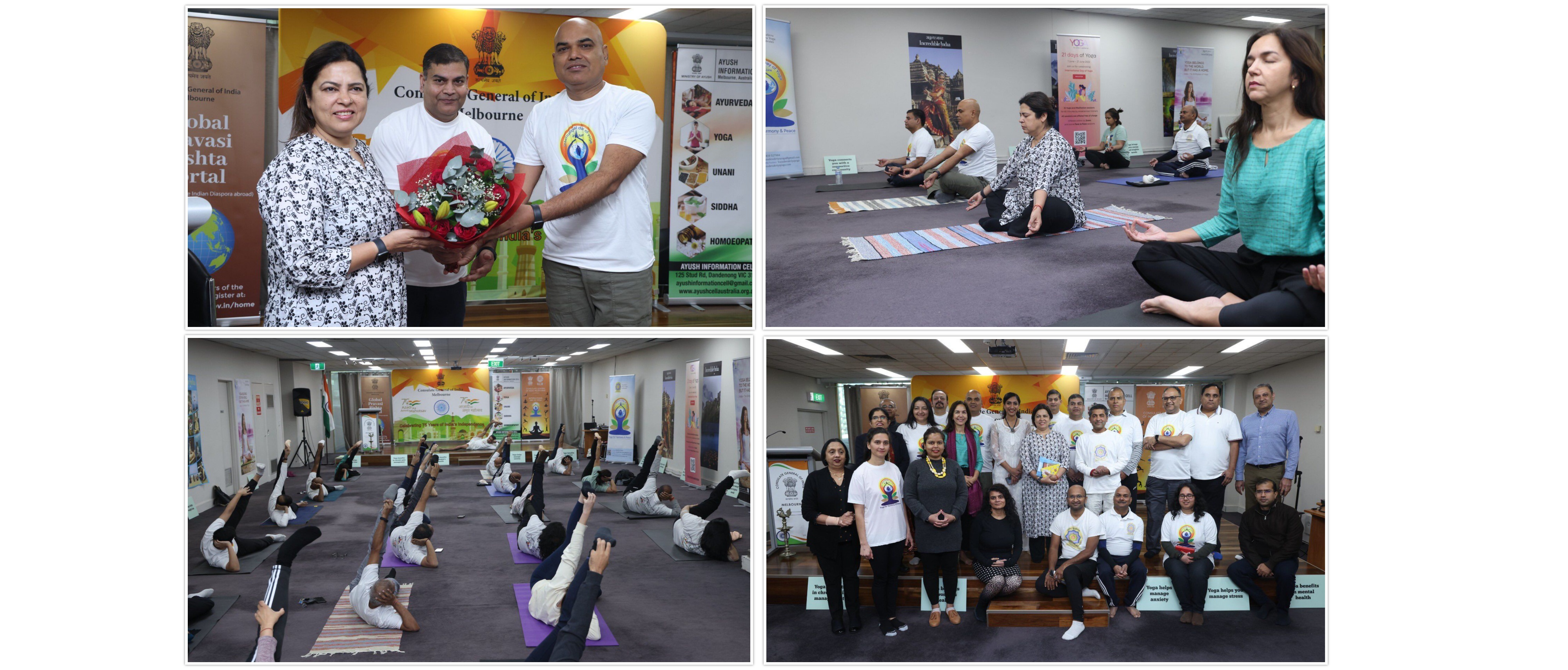  Hon. Minister of State for External Affairs Ms. Meenakshi Lekhi participated in Yoga Session organised at the Consulate
